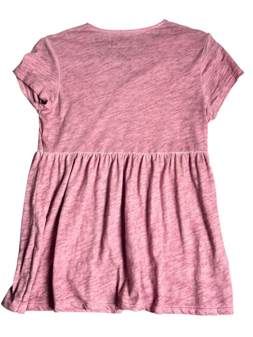 Knox Rose Size Xs Baby Doll Top Pink Embroidered Short Sleeve Blouse Boho Flowy - Picture 7 of 7